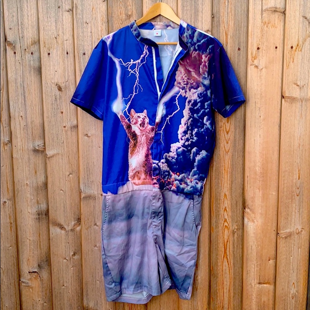 Crazy Cat Romper